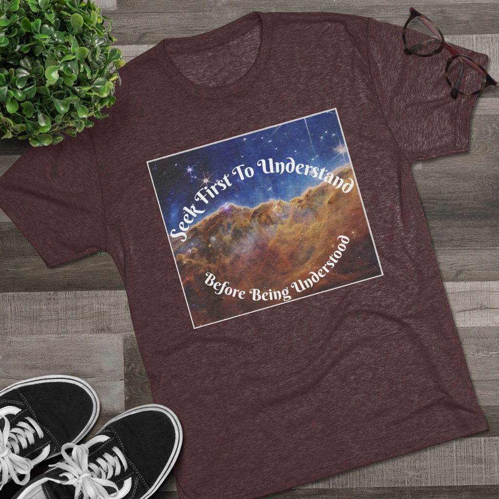 Seek First To Understand Galaxy Tee — Minecraft End Poem