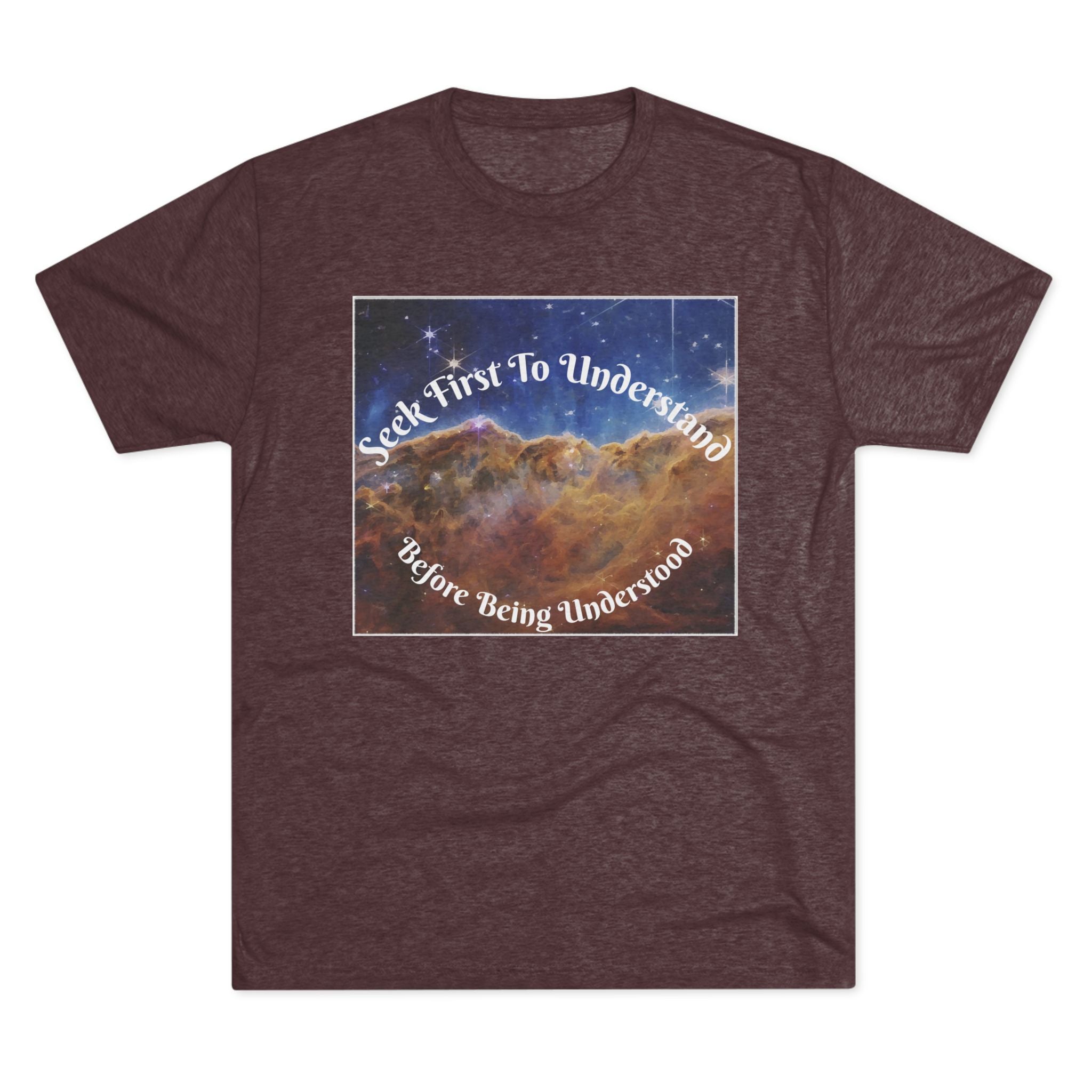 Seek First To Understand Galaxy Tee — Minecraft End Poem