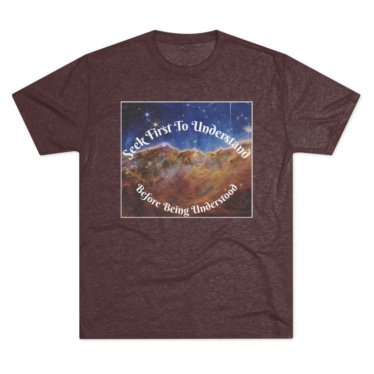 Seek First To Understand Galaxy Tee — Minecraft End Poem