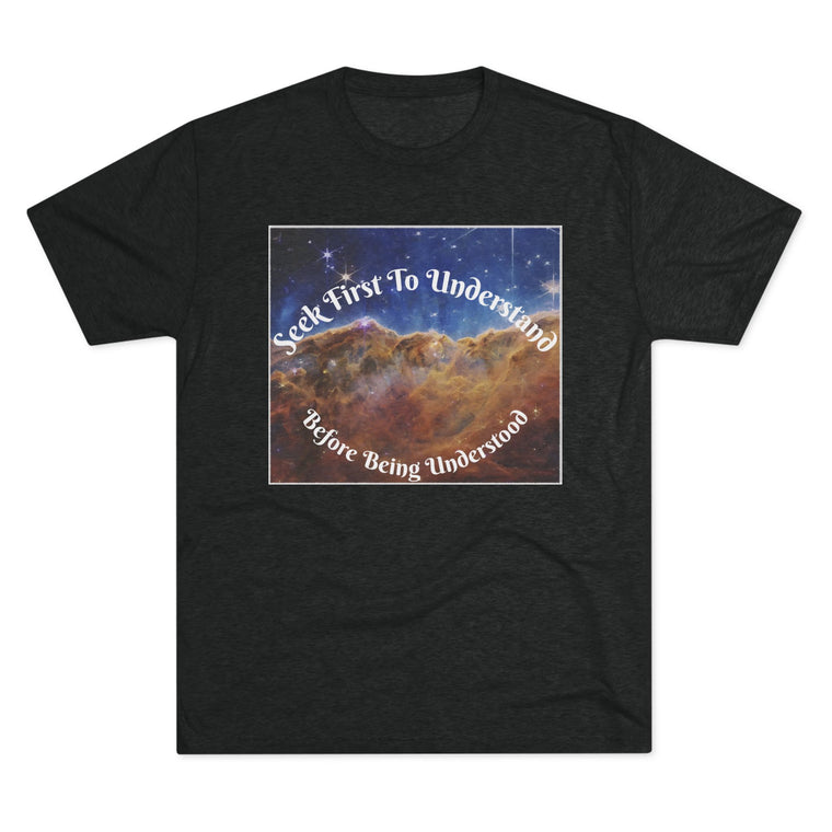 Seek First To Understand Galaxy Tee — Minecraft End Poem