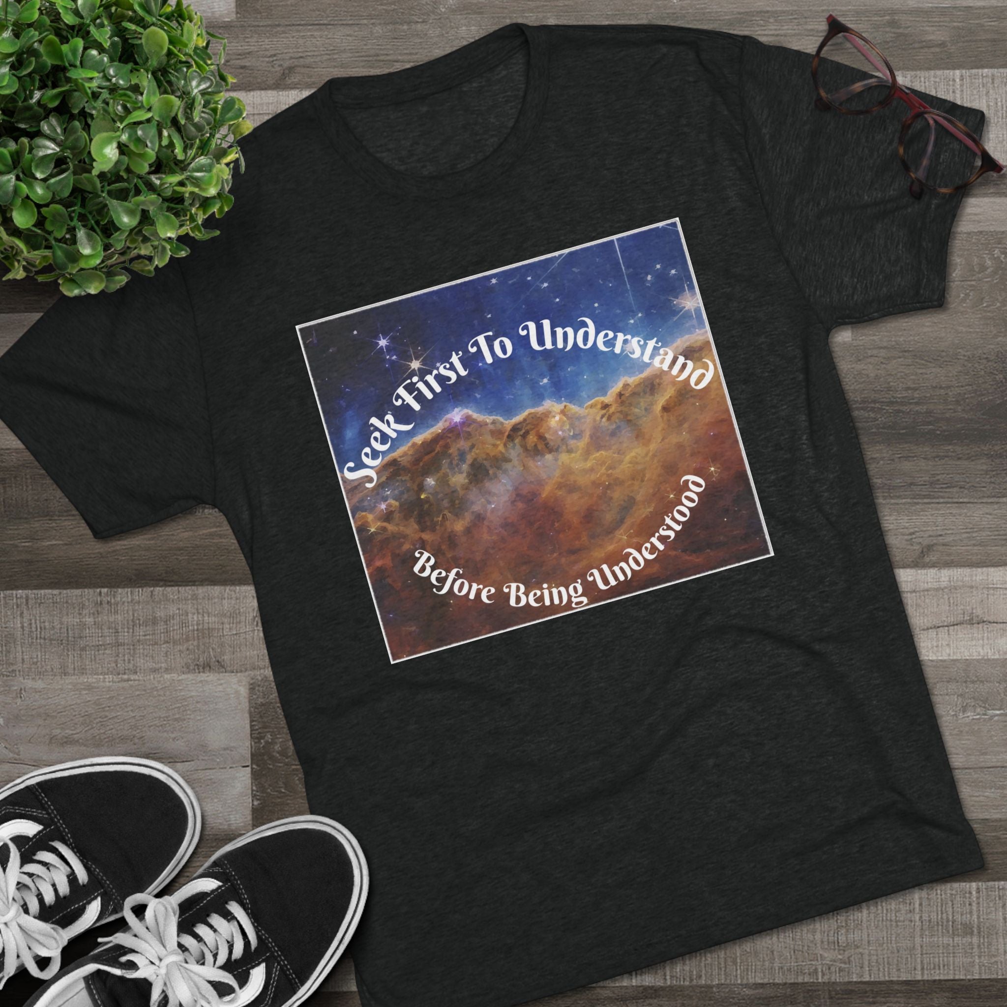 Seek First To Understand Galaxy Tee — Minecraft End Poem