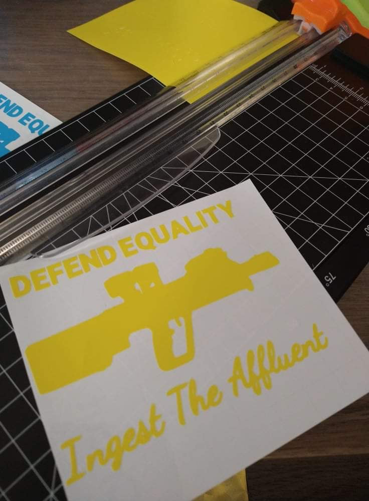 Defend Equality, Ingest The Affluent X95 Sticker